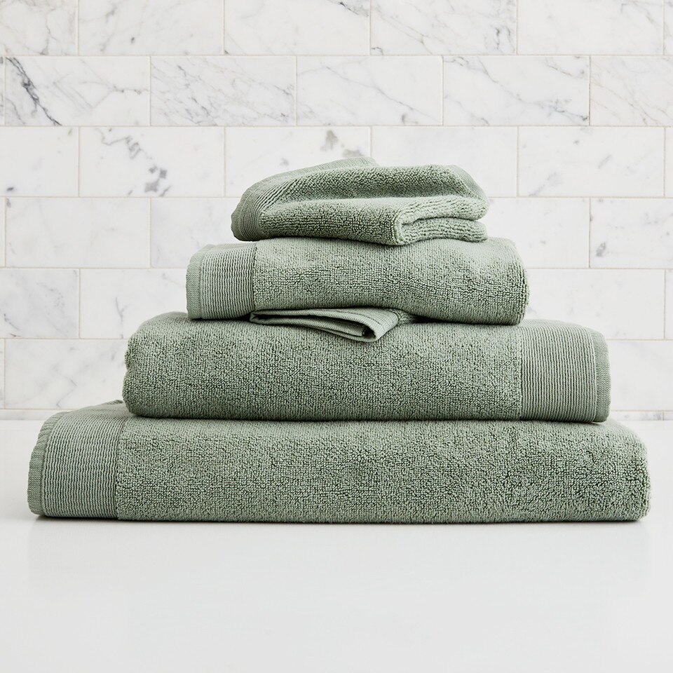 Organic Luxury Fibrosoft™ Towels Eucalyptus West Elm Australia